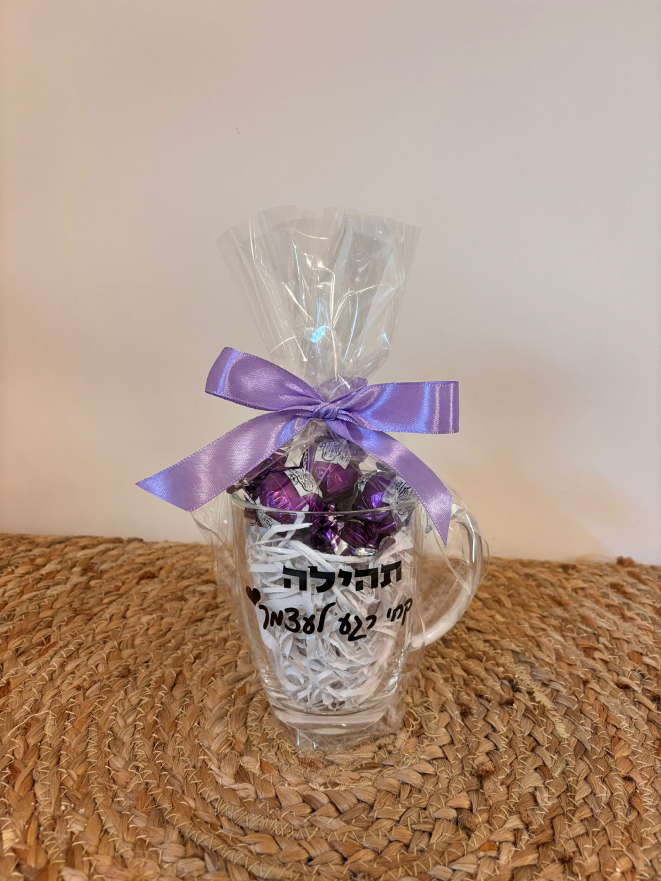 ספל זכוכית ממותג